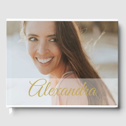 Foto Gold Photo Personal Party Guest Gastenboek (Voorkant)