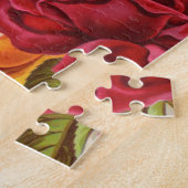 Foto: Gold Prachtige Rozen Herdenking Dark Green Legpuzzel (Zijkant)