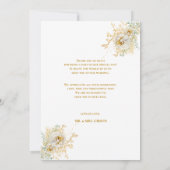 Foto Gold Script Floral Weddenschap Hartelijk dank (Achterkant)