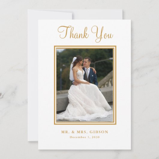 Foto Gold Script Weddenschap Hartelijk dank (Voorkant)