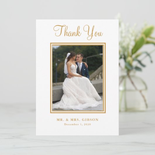 Foto Gold Script Weddenschap Hartelijk dank (Staand voorkant)