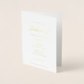 Foto & Gold Silver Foil Afstuderen & Party Invite Folie Kaarten (Voorkant)