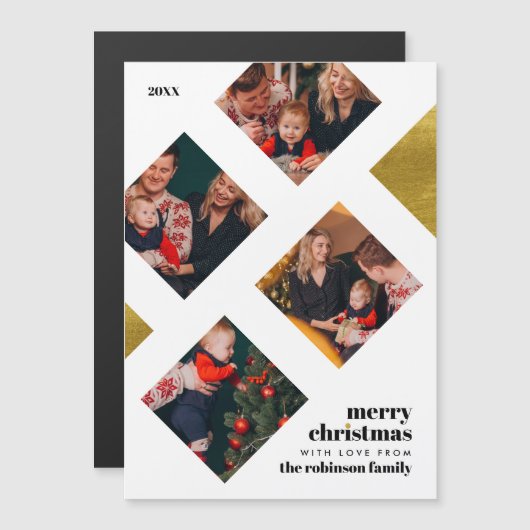 Foto & Gold Squares | Kerstfeestdag (Voorkant / Achterkant)