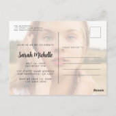 Foto Gold Stylish Chic Graduation Party Briefkaart (Achterkant)