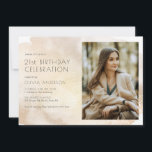 Foto Gold Waterverf 21e verjaardag Kaart<br><div class="desc">Foto Gold Waterverf 21e uitnodiging van de Birthday Party</div>