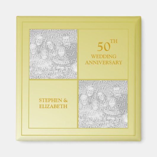 Foto Golden Jubileum van verleden & Cadeau Magneet (Voorkant)