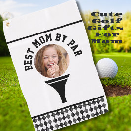Foto Golf Ball Best Mom van Par Golf Towel Golfhanddoek