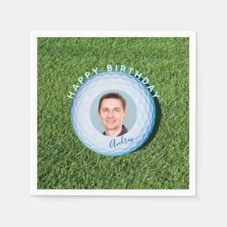 Foto Golf Ball Birthday ondertekend Servet
