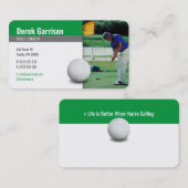 Foto Golf Coach Player | Professionele sport Visitekaartje (Voorkant / Achterkant)