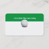 Foto Golf Coach Player | Professionele sport Visitekaartje (Achterkant)