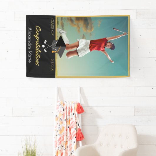 Foto Golf-felicitatie afstuderen banner (Insitu)