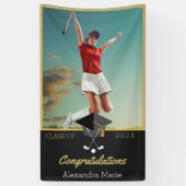 Foto Golf-felicitatie afstuderen banner (Verticaal)