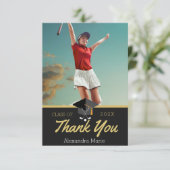 Foto Golf felicitaties afstuderen Bedankkaart (Staand voorkant)