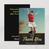 Foto Golf felicitaties afstuderen Bedankkaart (Voorkant / Achterkant)