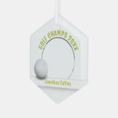 Foto Golf Player | Golf Champs 20XX Glas Ornament (Voorkant links)
