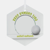 Foto Golf Player | Golf Champs 20XX Glas Ornament (Achterkant)