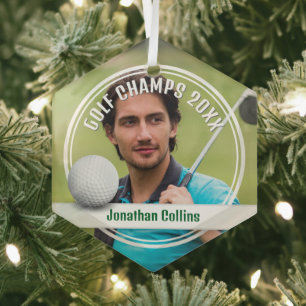 Foto Golf Player Golf Champs 20XX Glas Ornament
