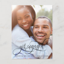 Foto Got Verloofd Calligrafie in Zwart, Verloving