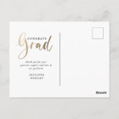 Foto Goud afstuderen Foto Aankondiging briefkaart (Achterkant)