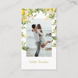 Foto Goud Elegant Citroen Citrus Tafelnummer Plaatskaartje