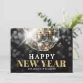 Foto Goud Gelukkig Nieuwjaar Feestdagenkaart (Staand voorkant)