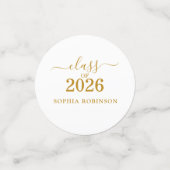 Foto Goud Schrift Klas van 2026 Modern  Confetti (Kleine voorkant)