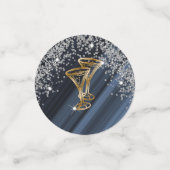 Foto Goud Zilver Glitter & Ballonnen Verjaardag Confetti (Kleine voorkant)