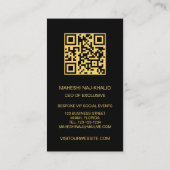 Foto Goud Zwart Stijlvol Exclusief Visitekaartje (Achterkant)