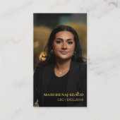 Foto Goud Zwart Stijlvol Exclusief Visitekaartje (Voorkant)