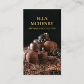 Foto Goud Zwart Stijlvolle Chocolade Visitekaartje (Voorkant)