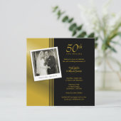 Foto Gouden 50ste Verjaardagsfeest Huwelijk Kaart (Staand voorkant)