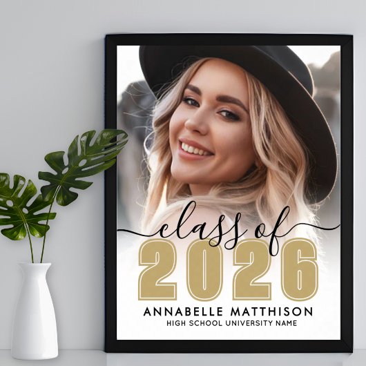 Foto Gouden Afstudeerfeest Bord Poster