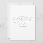 Foto Gouden Brieven Trouwen Dank u Bedankkaart (Achterkant)