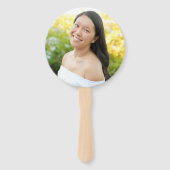 Foto Gouden Folie Afstuderen Zwart Script Hearts P Handwaaier (Achterkant)