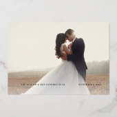 Foto Gouden Folie Script Bruiloft Dank u Kaart (Voorkant)