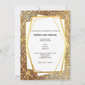 Foto gouden glitters geometrisch kader DIY budget Kaart (Voorkant)