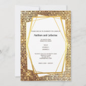 Foto gouden glitters geometrische frame DIY budget Kaart (Voorkant)
