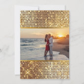 Foto gouden glitters geometrische frame DIY budget Kaart (Achterkant)