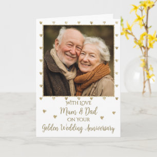 Foto gouden huwelijksjubileum 50 jaar kaart