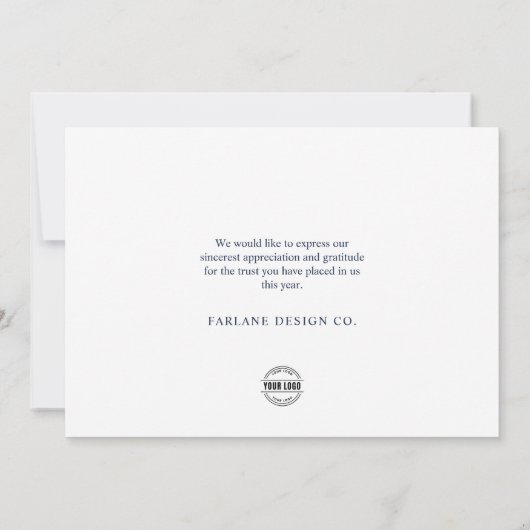 Foto Gouden Kerstboom Zakelijke vakantie Kaart (Achterkant)