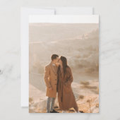 Foto gouden mystieke botanische bruiloft save the date (Achterkant)