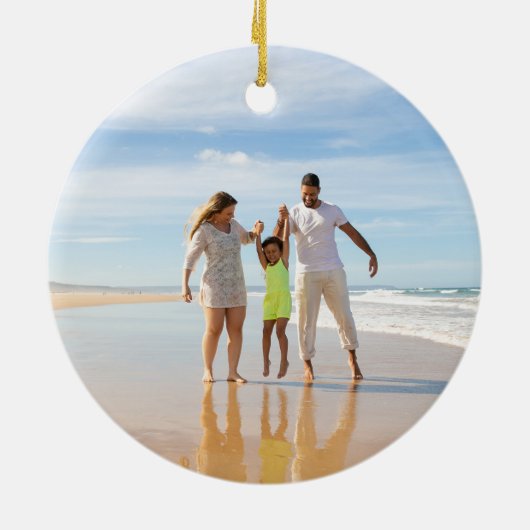 FOTO Gouden Schildpad | Hawaiian Christmas Keramisch Ornament (Achterkant)