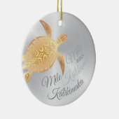 FOTO Gouden Schildpad | Mele Kalikimaka | Keramisch Ornament (Rechts)