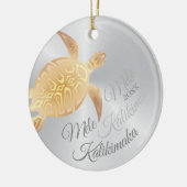 FOTO Gouden Schildpad | Mele Kalikimaka | Keramisch Ornament (Links)