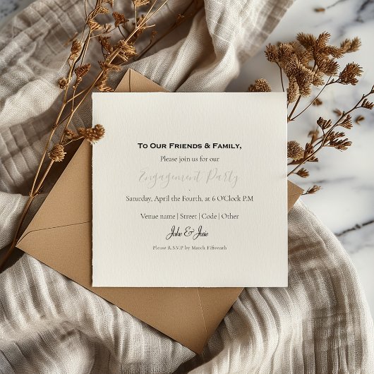 Foto gouden script verloofd aankondigingsfeest aankondiging