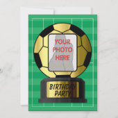  foto gouden voetbal uitnodigingen (Voorkant)