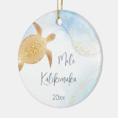 FOTO | goudschildpad | Hawaiian Christmas | Keramisch Ornament (Links)