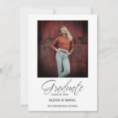 Foto Grad Whimsical Moderne Kalligrafie Afstuderen (Voorkant)