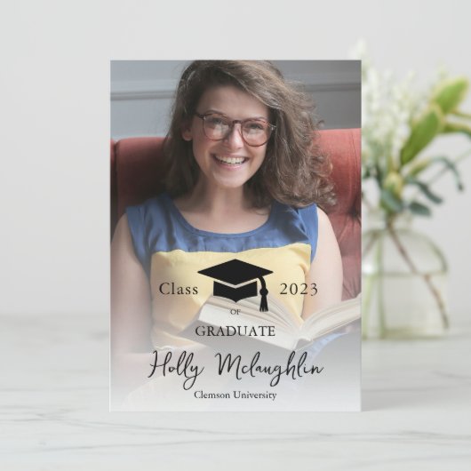 Foto Graduatie Cap aankondiging (Staand voorkant)