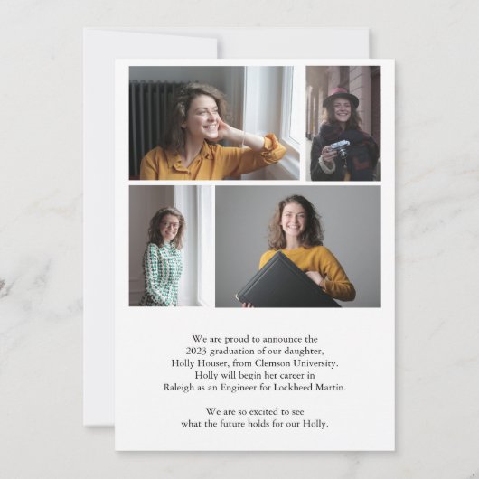 Foto Graduatie Cap aankondiging (Achterkant)